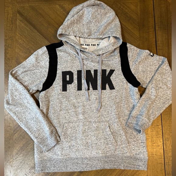 PINK Victoria's Secret Tops - PINK Victoria's Secret Heather Gray Hoodie